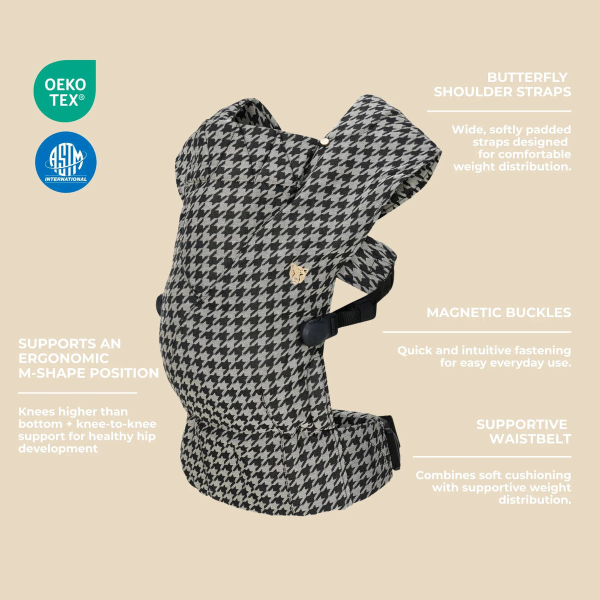 Bowie Firstride Carrier - Houndstooth