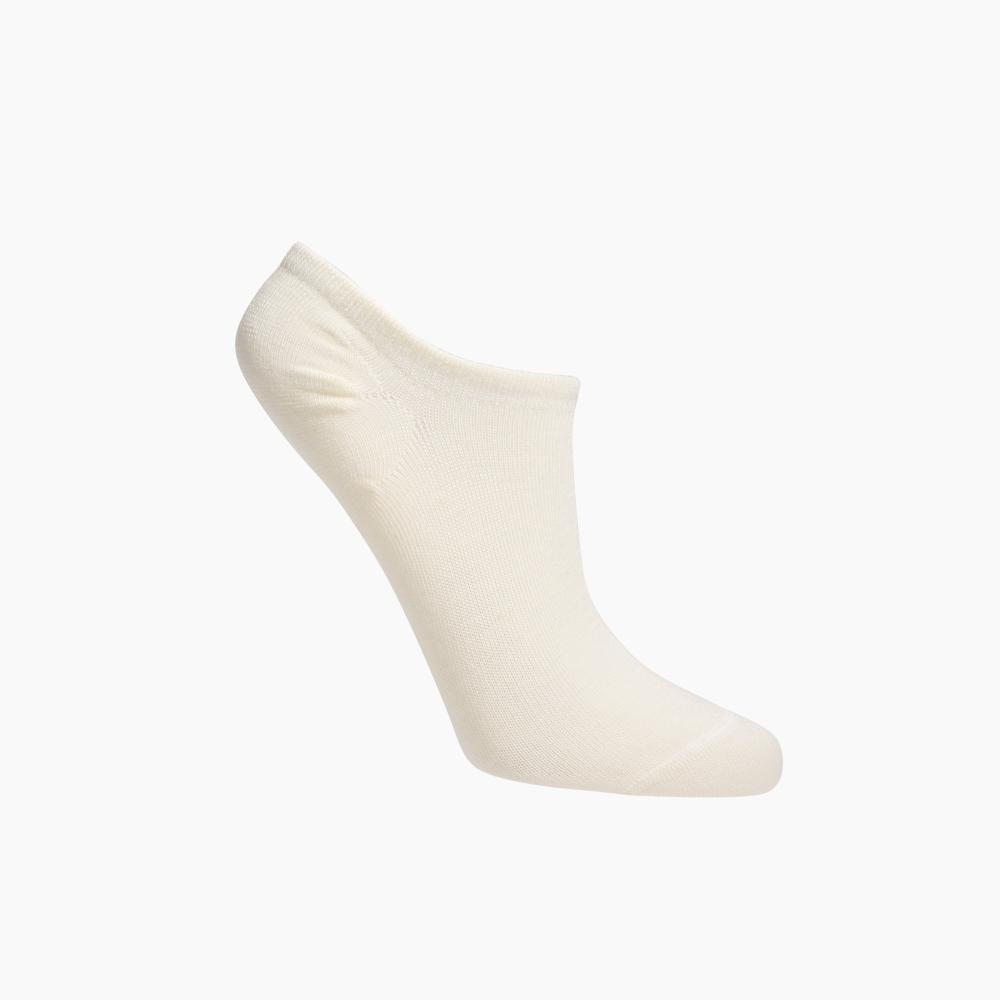 Natural sneaker socks on a white background