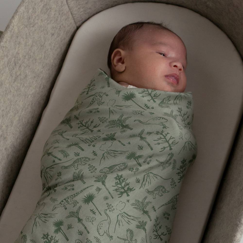 Merino Cotton Swaddle Blanket - Flax Zealandia
