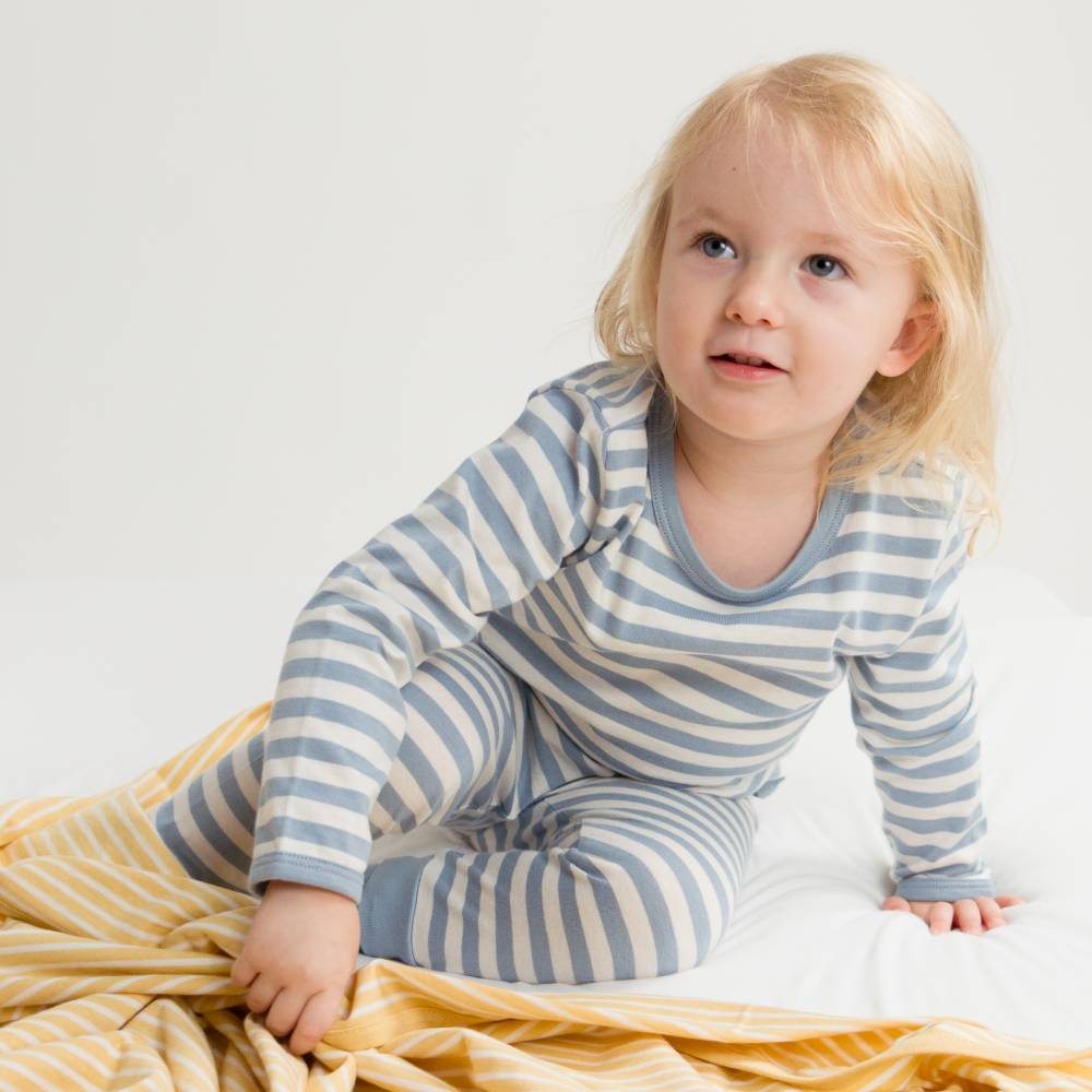 Merino Cotton Winter Pyjamas - Glacier