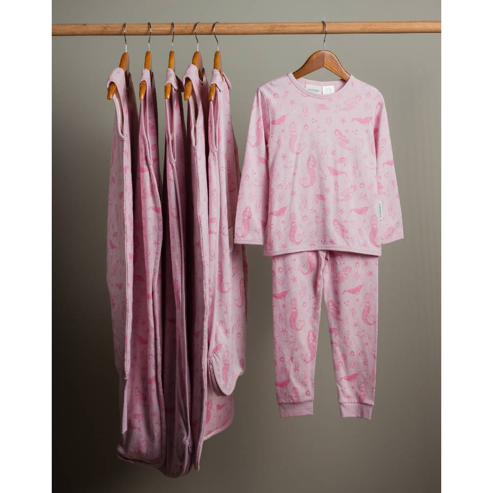 Merino Cotton Winter Pyjamas - Shell Mermaids