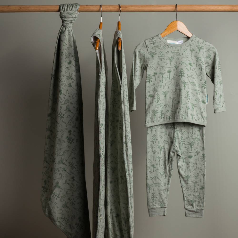 Merino Cotton Swaddle Blanket - Flax Zealandia