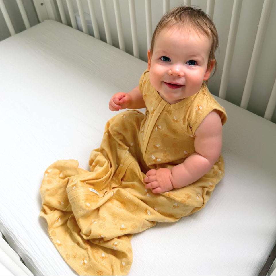 Summer Front Zip Sleeping Bag - Buttercup Bees