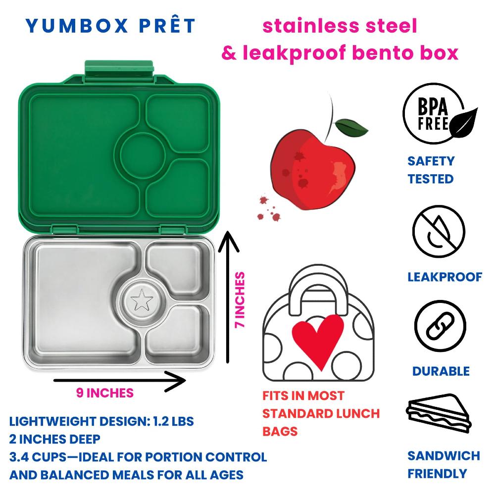Pret Stainless Steel Lunchbox - Dublin Green