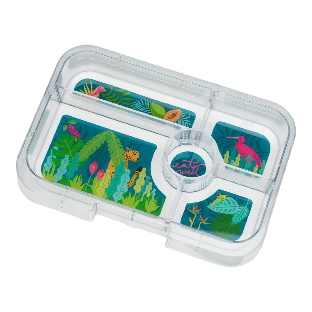 5-Compartment Tapas Lunchbox - Antibes Blue - Jungle Tray