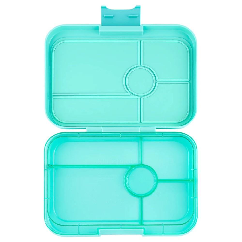 5-Compartment Tapas Lunchbox - Bali Aqua - Clear Aqua Tray