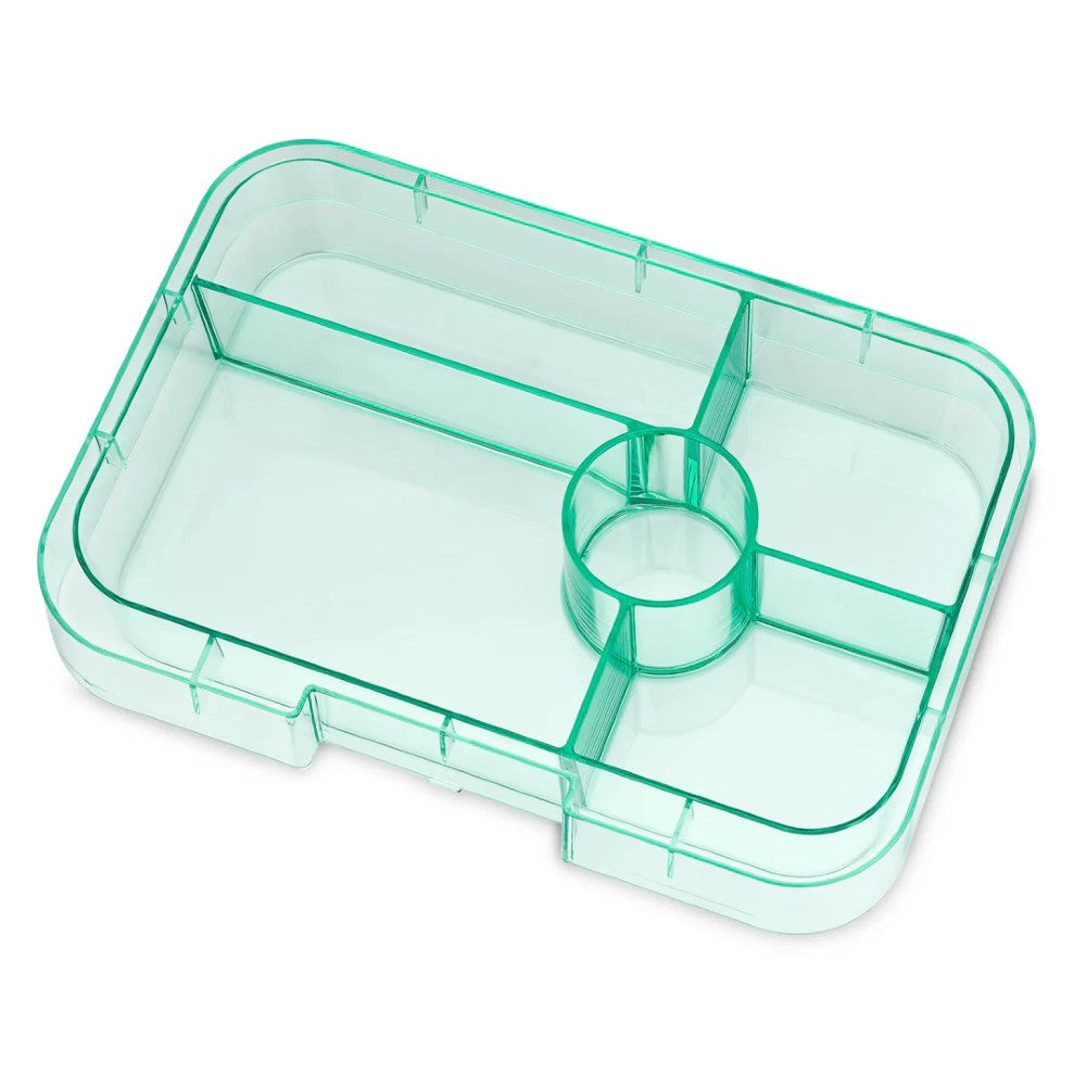 5-Compartment Tapas Lunchbox - Bali Aqua - Clear Aqua Tray