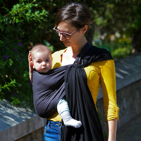 Little Wrap without a Knot Ring Sling - Charcoal/Black