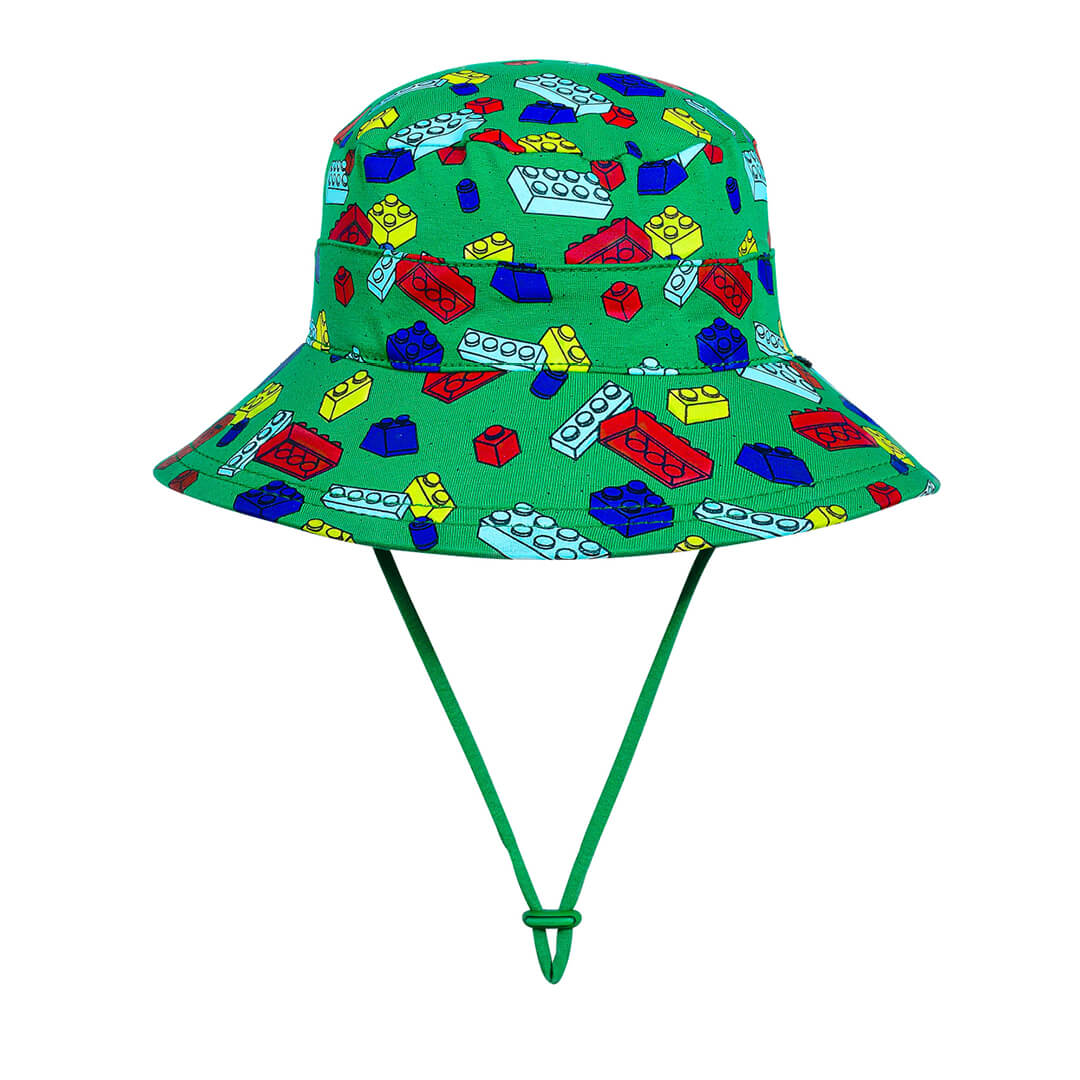 Classic Bucket Sun Hat - Blocks on a white background