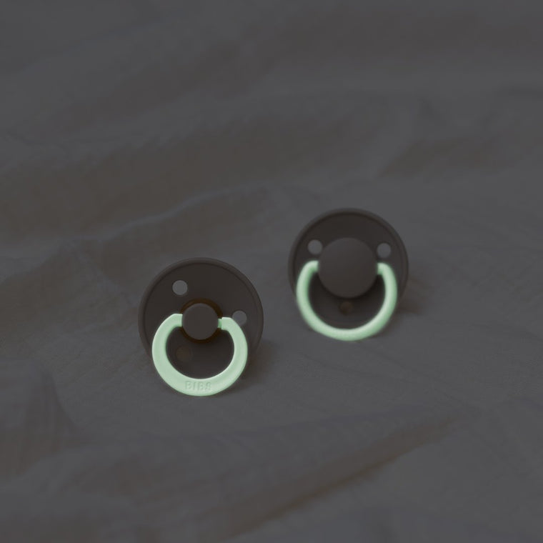De Lux Silicone Dummy Night Glow - Sage/Cloud