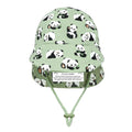Legionnaire Flap Sun Hat - Panda on a white background