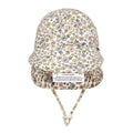 Legionnaire Flap Sun Hat - Floret on a white background