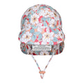 Swim Legionnaire Sun Hat - Hibiscus on a white background