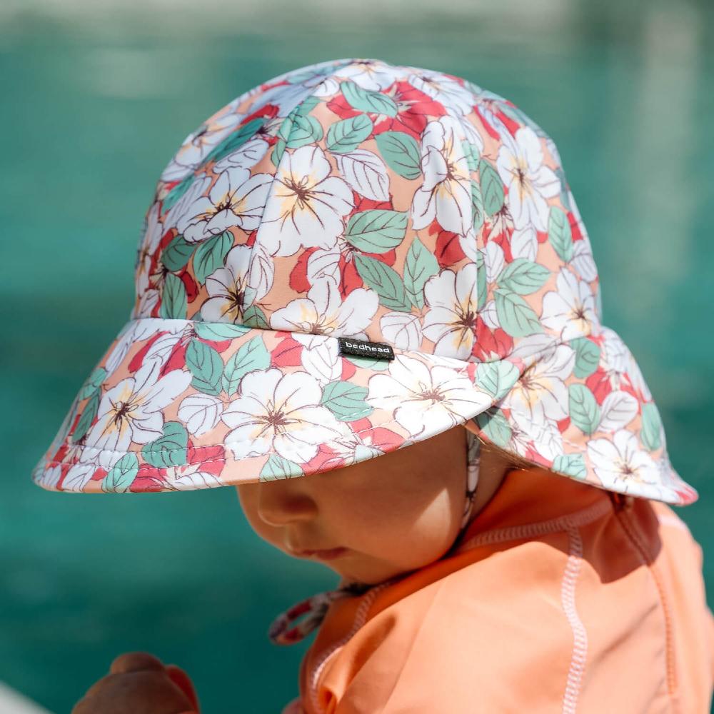 Swim Legionnaire Sun Hat - Hibiscus