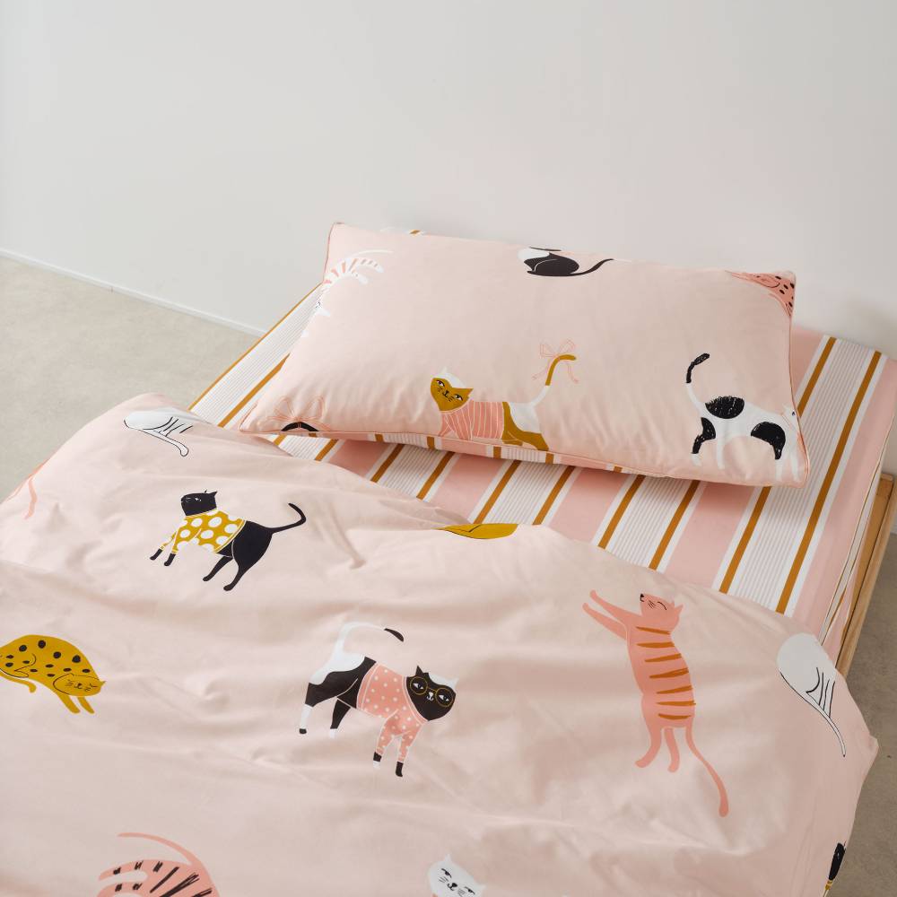 Kids Duvet Cover Set - Cats n Bows