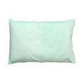 A mint green silk pillowcase shown flat against a solid white background.