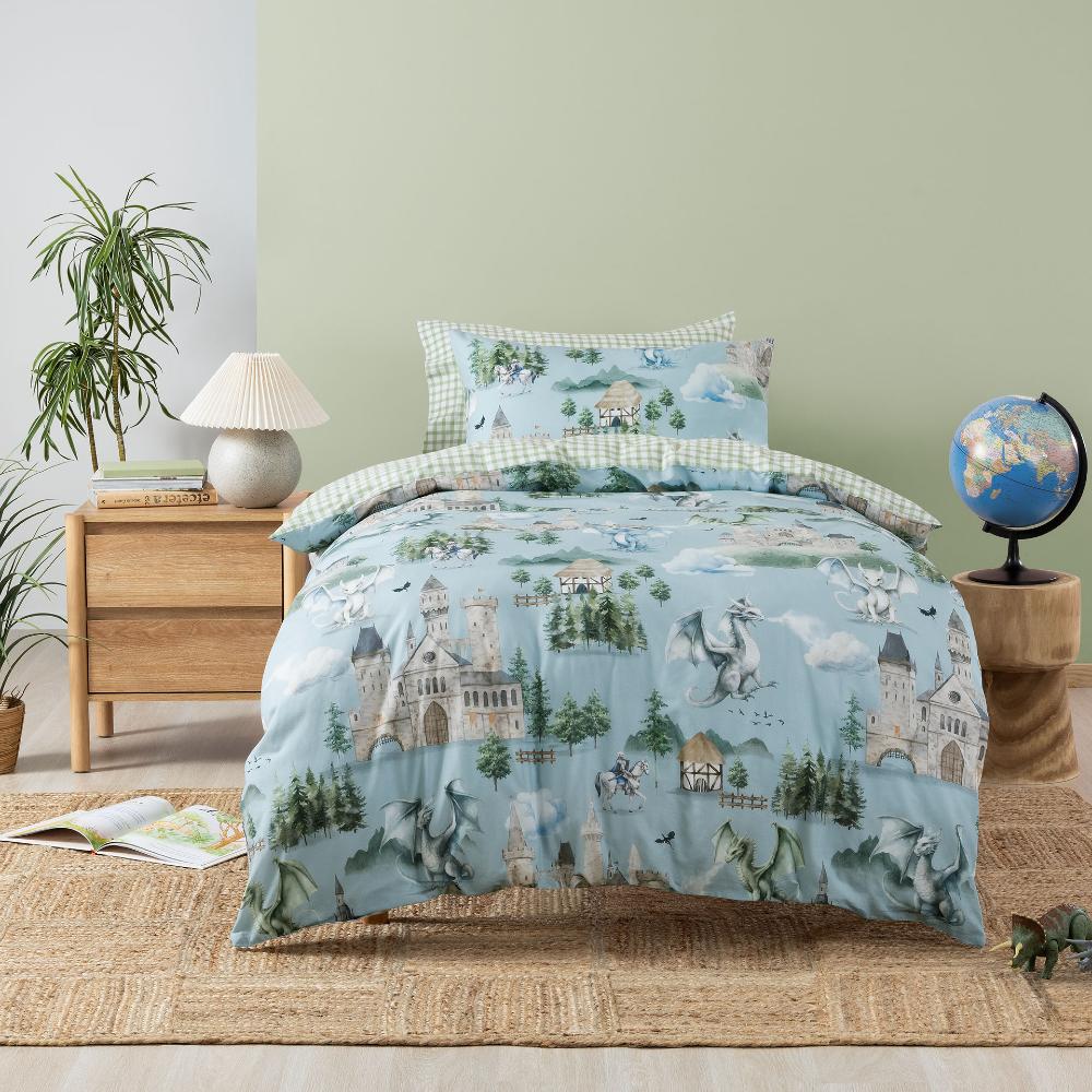 Cotton Duvet Cover Set - Dragon Dreams