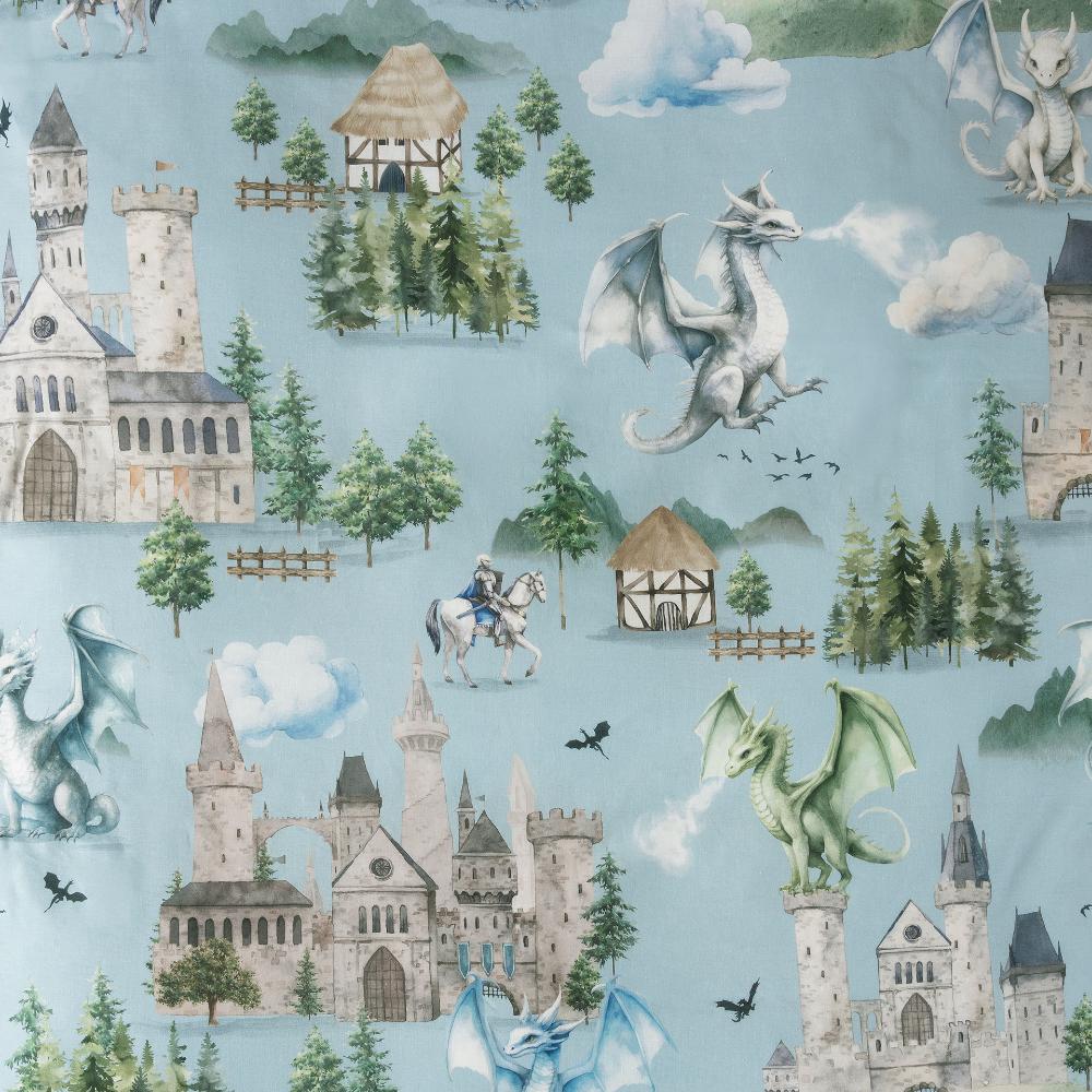 Cotton Duvet Cover Set - Dragon Dreams