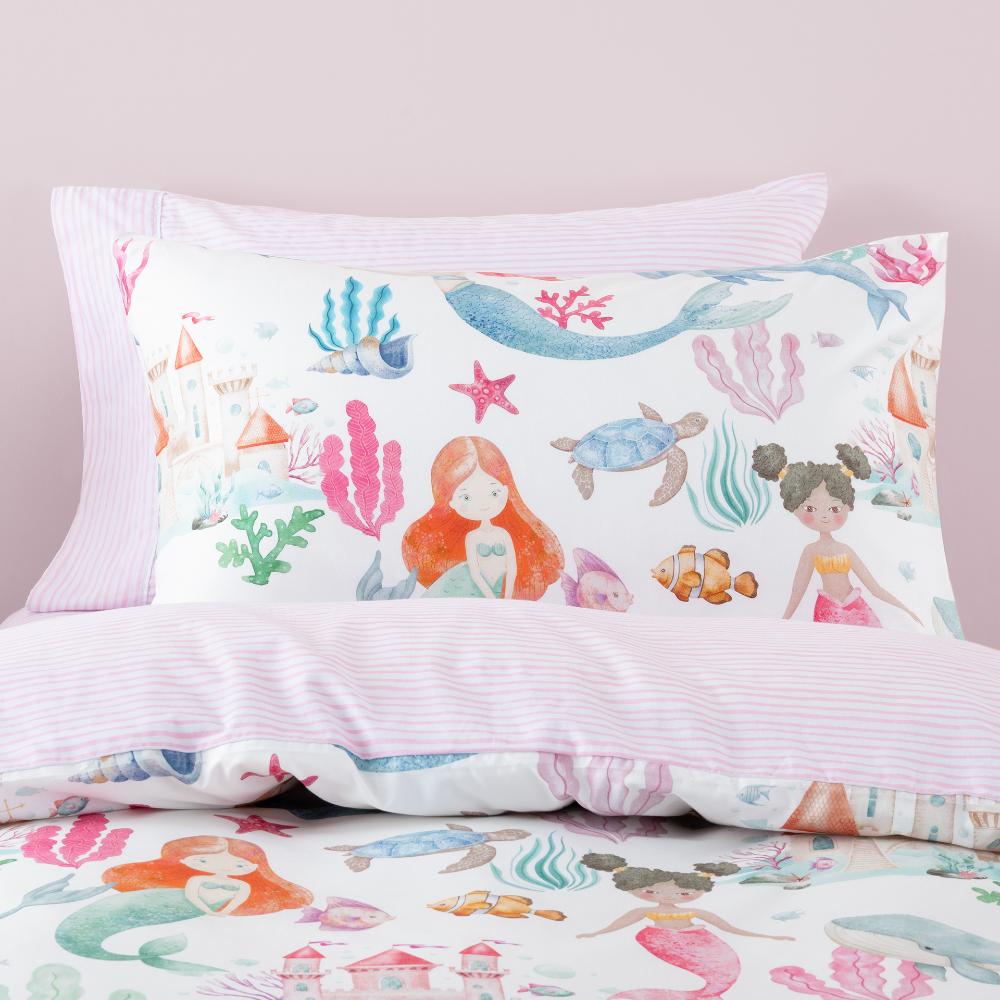 Cotton Duvet Cover Set - Mermaid Splash