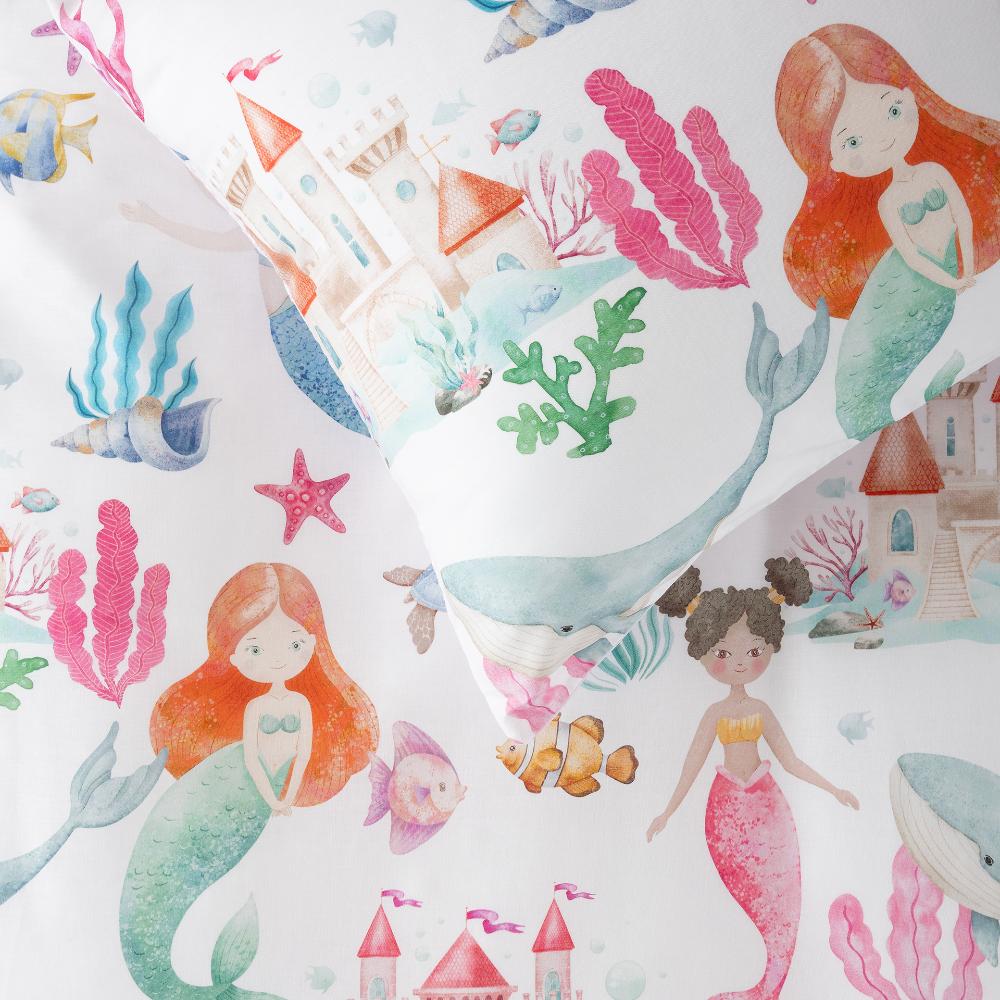 Cotton Duvet Cover Set - Mermaid Splash