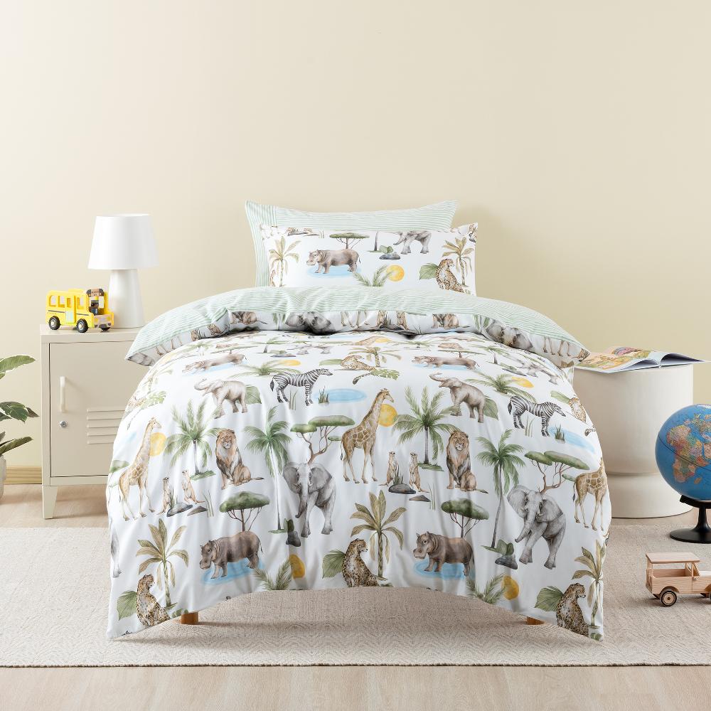 Cotton Duvet Cover Set - Sunny Safari