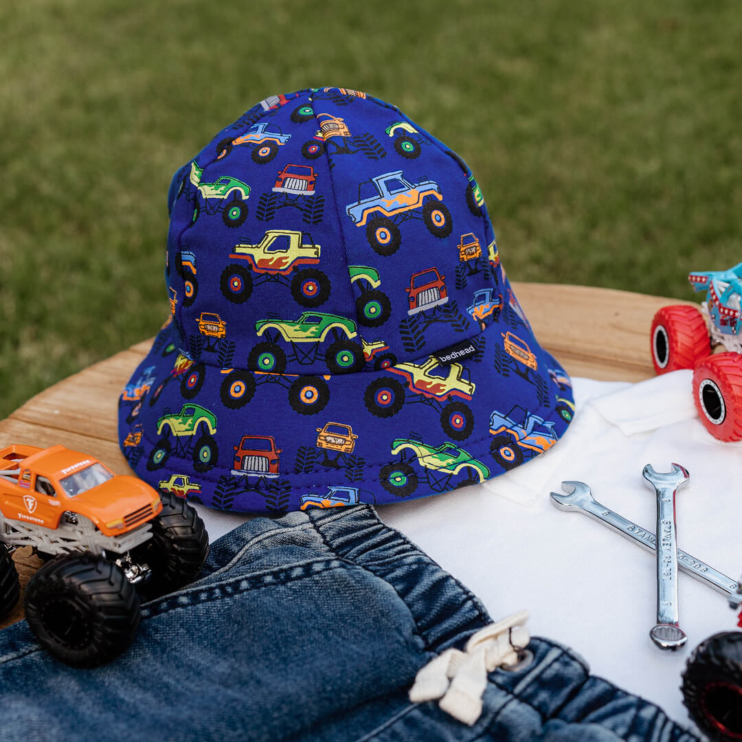 Toddler Bucket Sun Hat - Monstertruck
