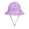 Toddler Bucket Sun Hat - Kitty on a white background